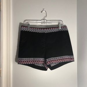Loft shorts with detailing on edges.